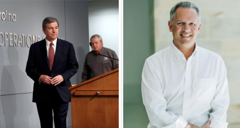 Democratic N.C. Governor Roy Cooper and Republican Lt. Gov. Dan Forest.