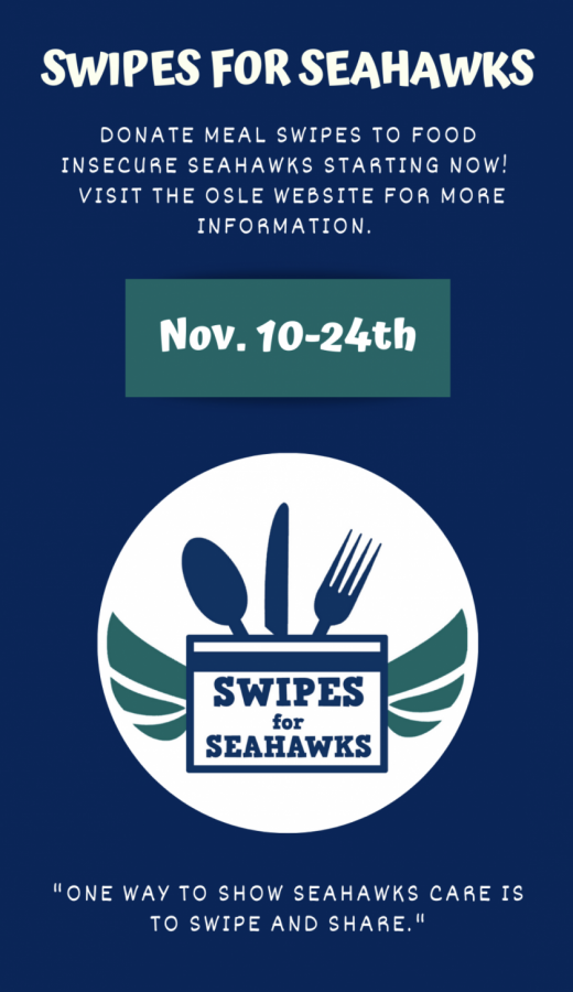 Swipes for Seahawks runs from Nov. 10-24 and meal swipes will be distributed in the spring. 