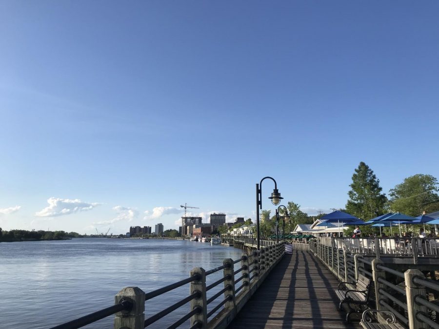 The Wilmington riverwalk.