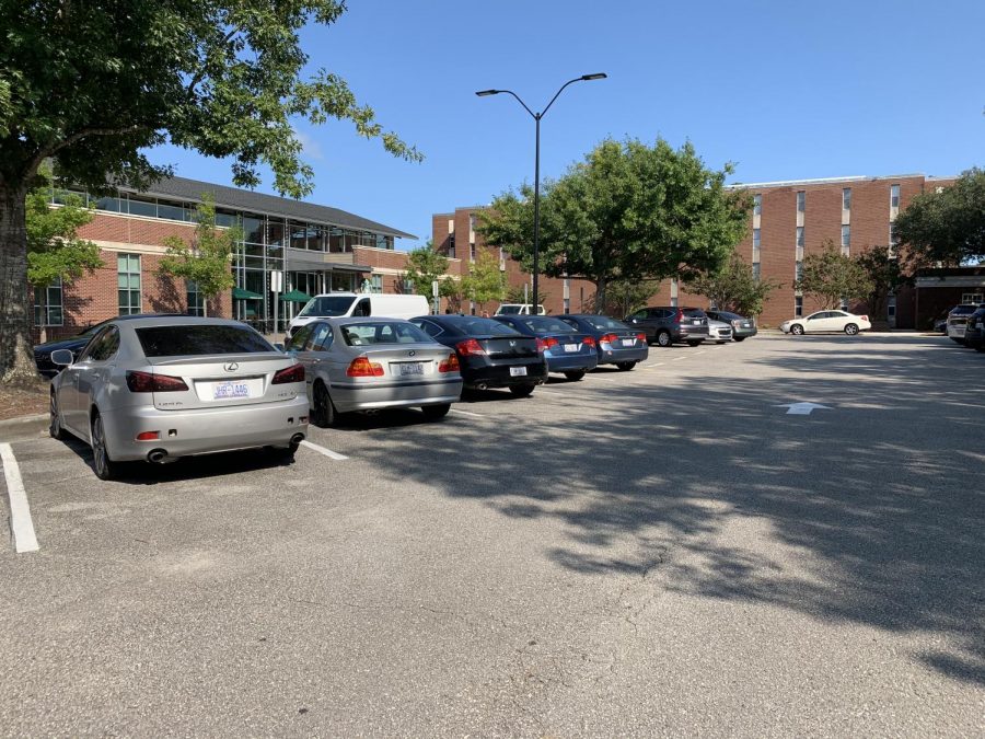 Parking at UNCW's The Hub.