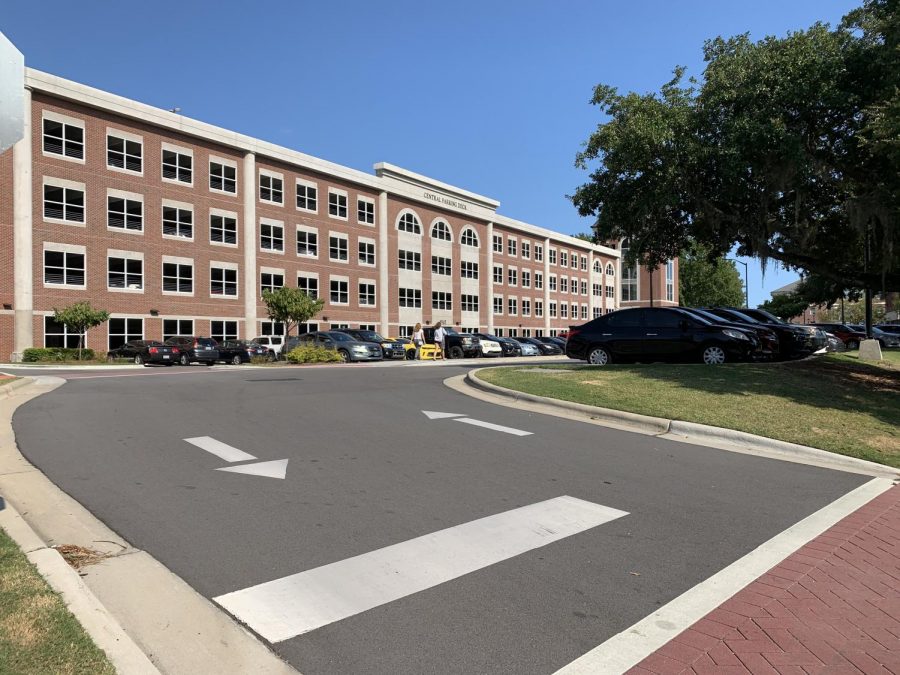 The Central Parking Deck on campus.