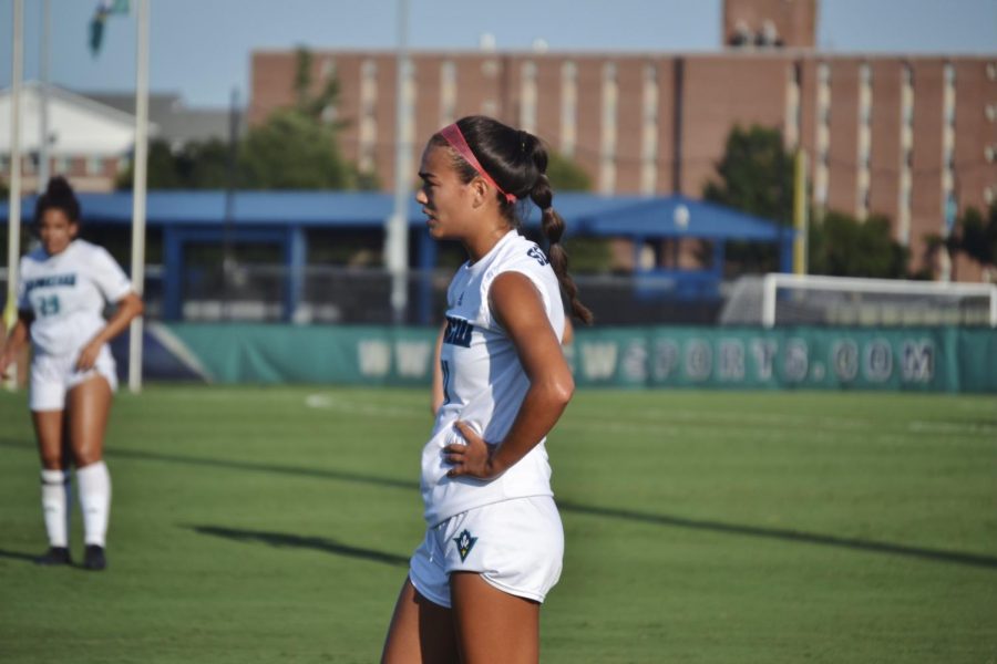 Jordan Faveri during UNCW's match with Charlotte on Sep. 12, 2021.