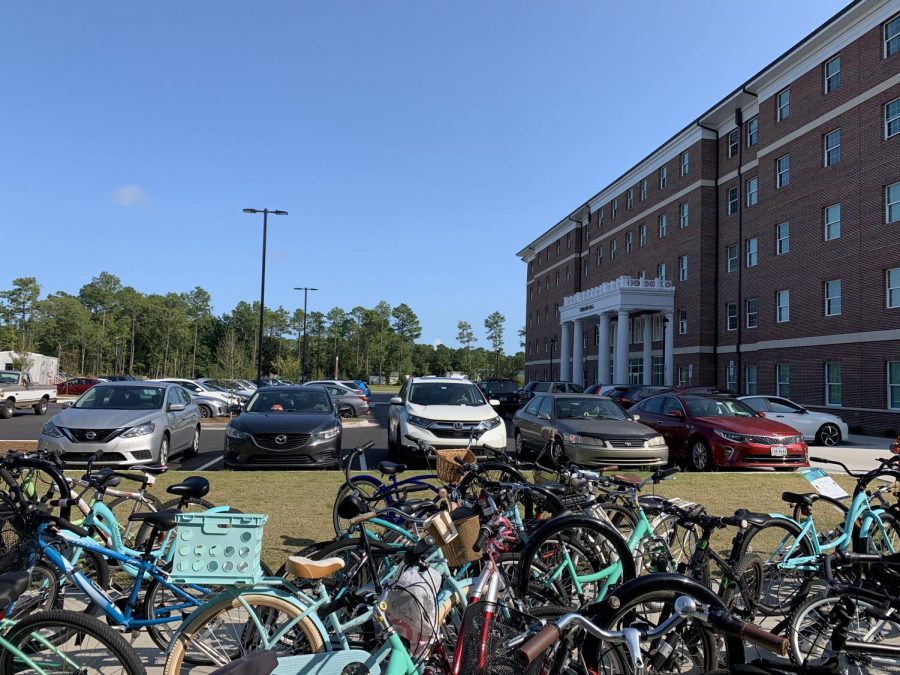 Parking outside Terrapin Hall.