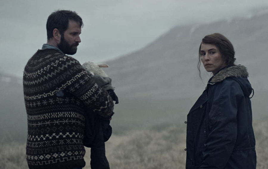 Hilmir Snær Guðnason and Noomi Rapace in “Lamb” (2021).
