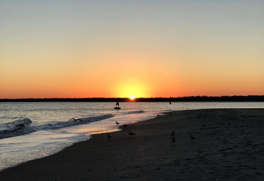 Wrightsville beach at sunset.