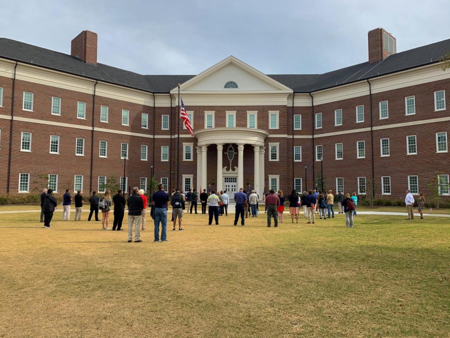 The Annual Veterans Day Ceremony took place outside, in the Allied Health Quad.