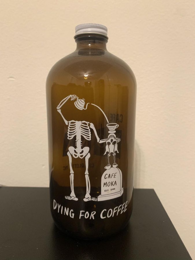 Dying for Coffee bottle from Cafe Moka in Charlotte, N.C.