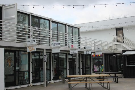 The Cargo District houses a variety of storefronts to explore. Most are built out of repurposed shipping containers.