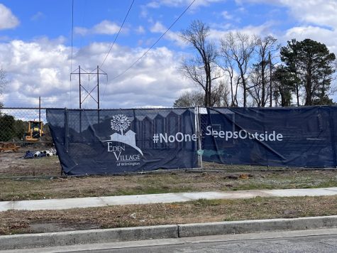 Construction site of the Wilmington Eden Village, a small home community for the homeless.