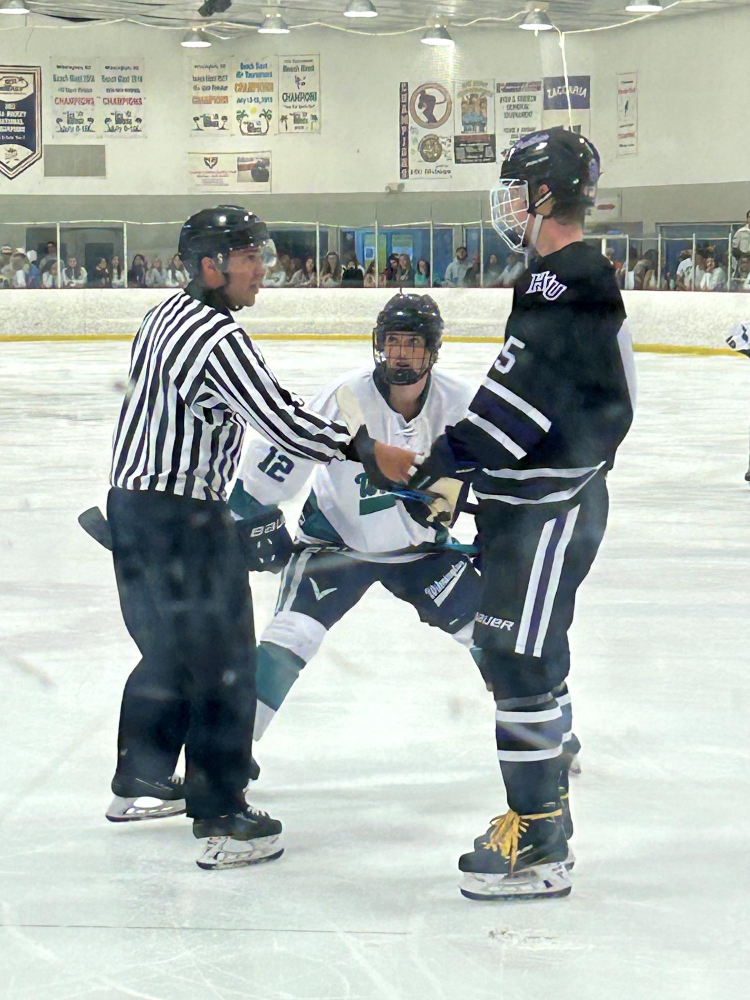 The UNCW Ice Hockey team kick off their first game of the season. 