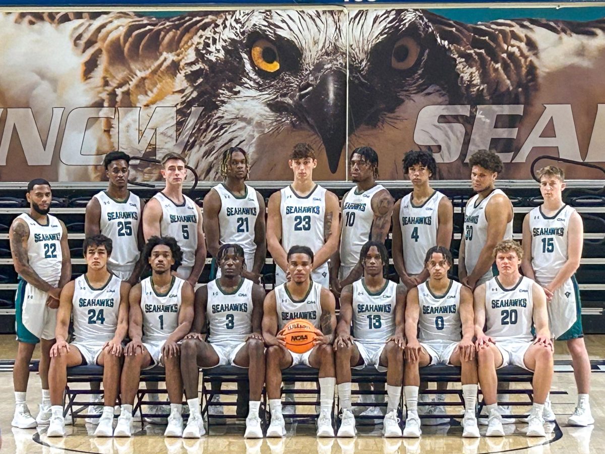 The UNCW Mens Basketball Team on Media day 2023.