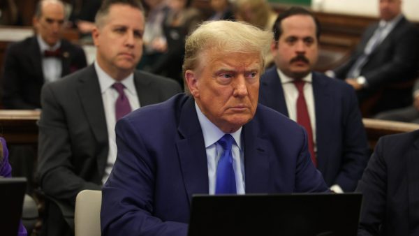Former President Donald Trump at Manhattan Supreme Court on Tuesday Oct. 24, 2023, during his civil fraud trial. (Luiz C. Ribeiro for NY Daily News/TNS)