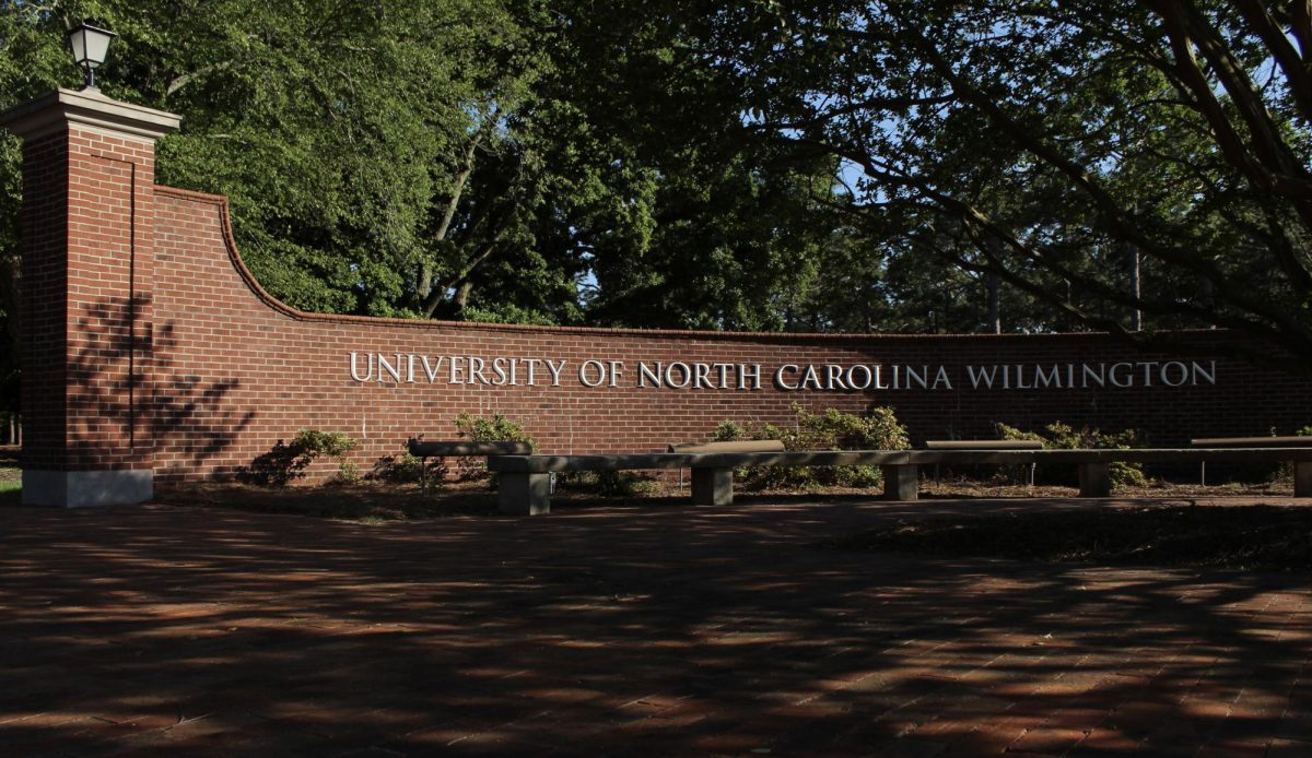 University of North Carolina sign located in front of Hoggard Hall (Samantha Hill/The Seahawk)