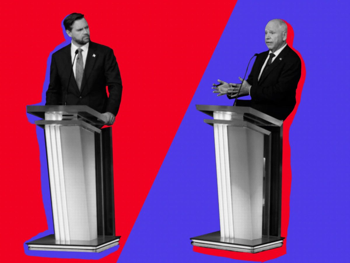 The Vice Presidential Debate between candidates J.D Vance and Tim Walz addressed many hot topic issues, including abortion and reproductive care. (Gracie Davis/The Seahawk) (Photo by Associated Press Pics)