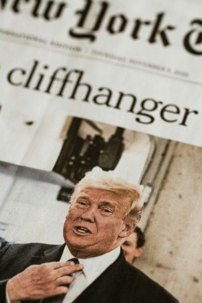 Photo of president elect Donald J. Trump on the cover of The New York Times (Courtesy: Markus Spiske/Unsplash). 