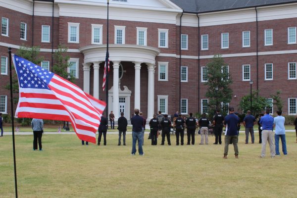 Some attendees of the Patriot Day Ceremony (Deborah Williams/The Seahawk).